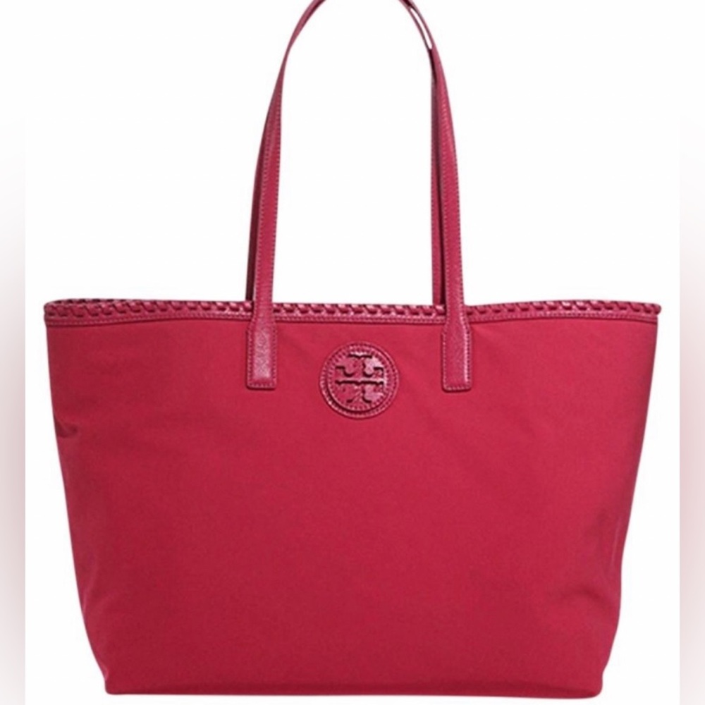 NWOT TORY BURCH EAST/WEST MARION NYLON/LEATHER XLARGE TOTE• STYLE # 41149607